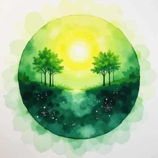 Tranquil Green Radiance