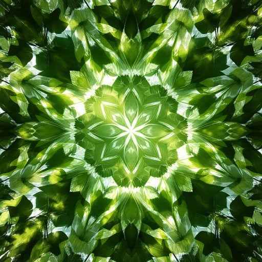 Luminous Leaf Kaleidoscope