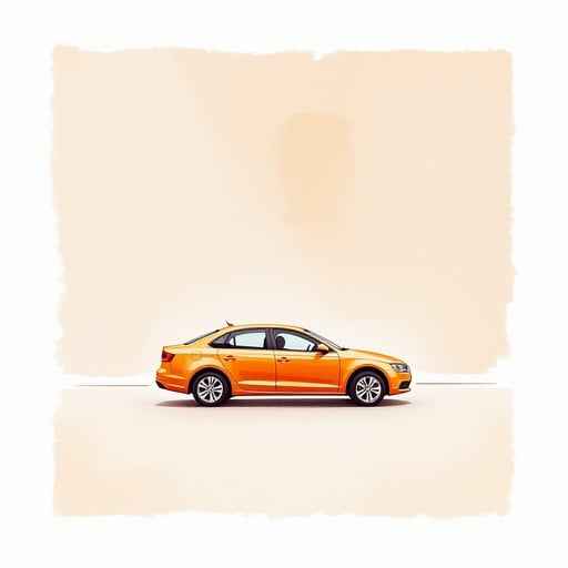 Minimal Orange Sedan
