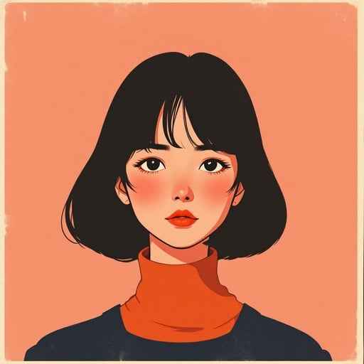Retro Anime Portrait