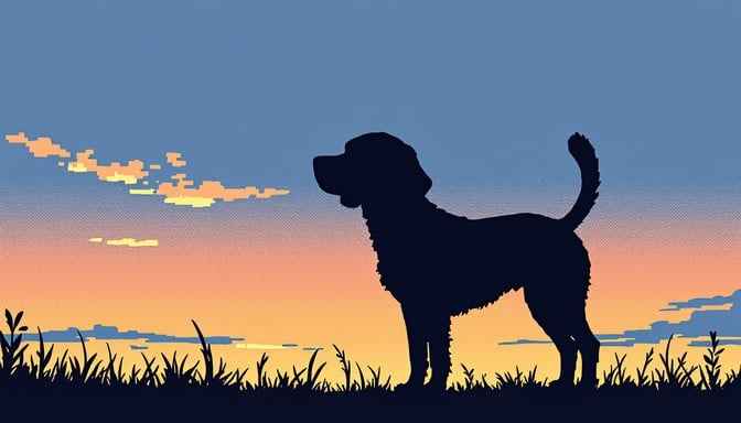 Dog Meets Sunset