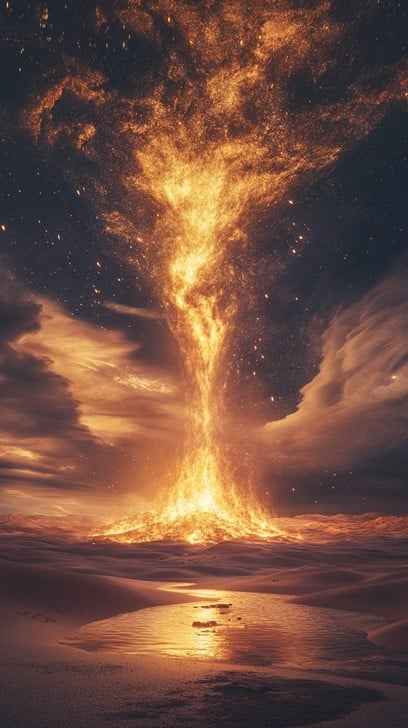 Fiery sky eruption Fiery sky eruption