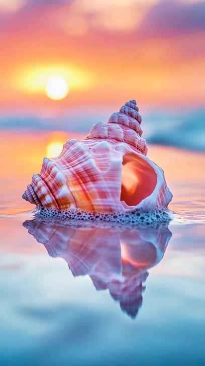 Sunset Seashell Reflection Sunset Seashell Reflection