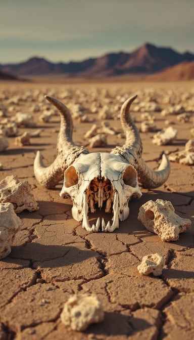 Desert's bleached remains