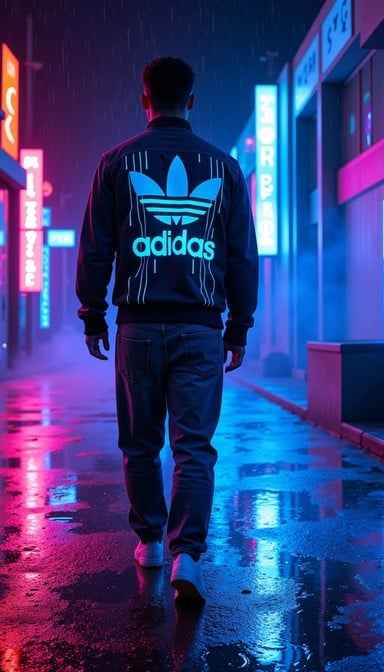 Neon Adidas Night
