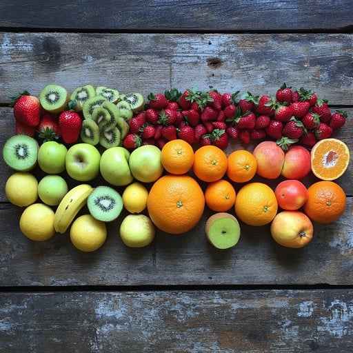 Colorful fruit assortment