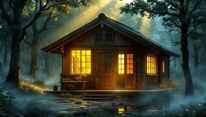 Glowing Forest Cabin Glowing Forest Cabin