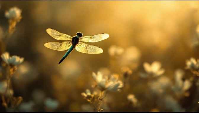 Dragonfly's Golden Dance