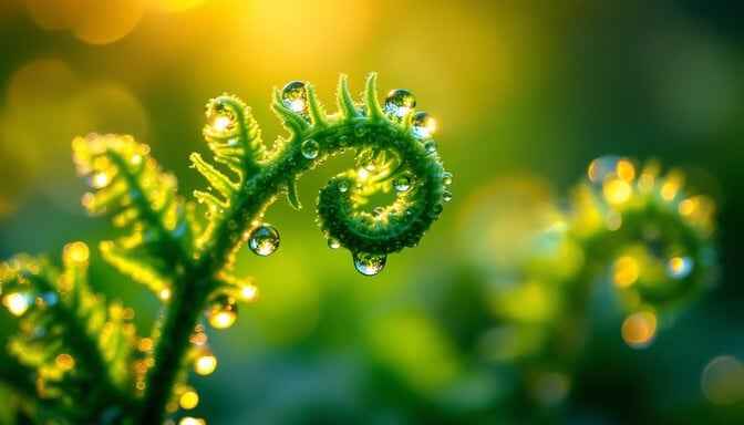 Dewdrops Dance Green