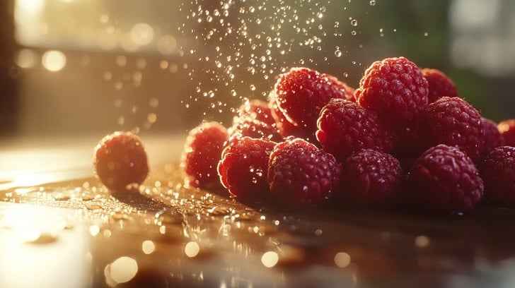 Glistening Raspberry Splash