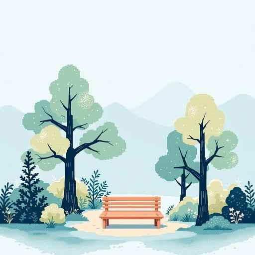Peaceful Park Bench