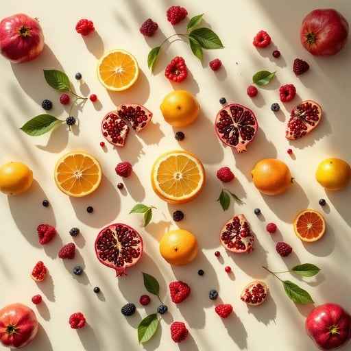 Geometric Fruit Pattern