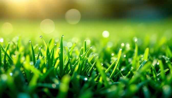 Dewy Grass Close-up Dewy Grass Close-up