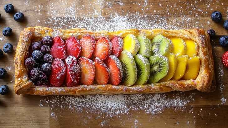 Colorful fruit tart