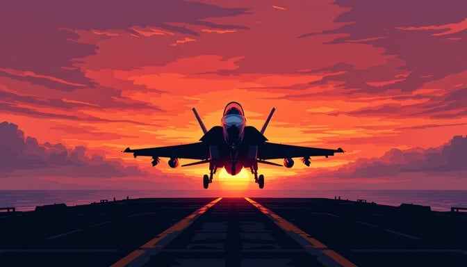 Sunset Fighter Takeoff Sunset Fighter Takeoff