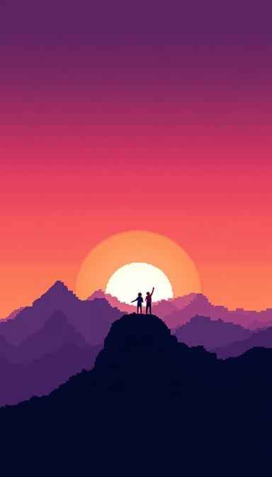 Mountains Meet Sunset