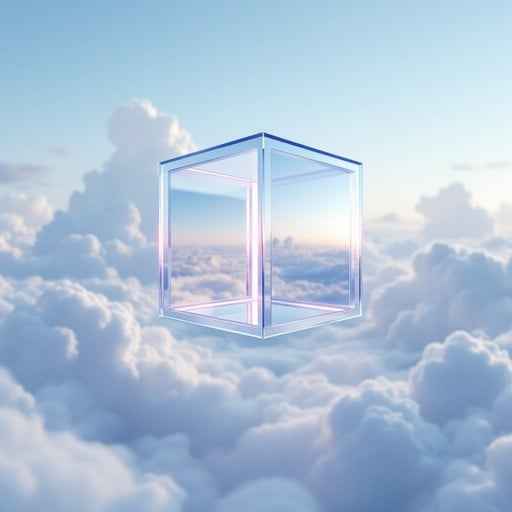 Floating Chrome Cube