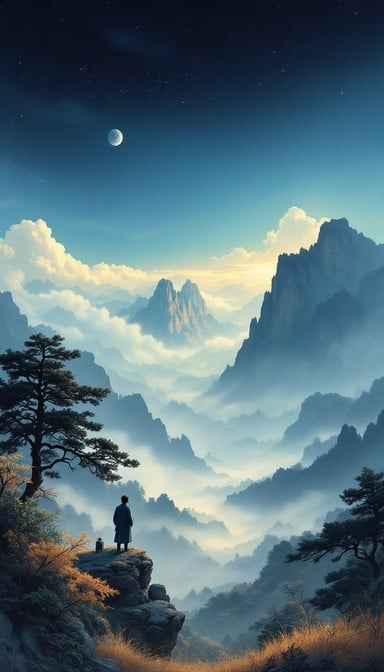 Moonlit Mountain Wanderer Moonlit Mountain Wanderer