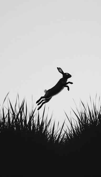 Leaping Rabbit Silhouette
