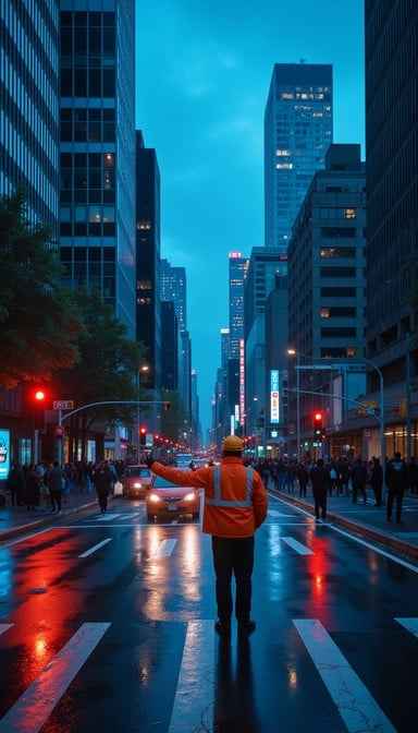 Rainy urban night Rainy urban night