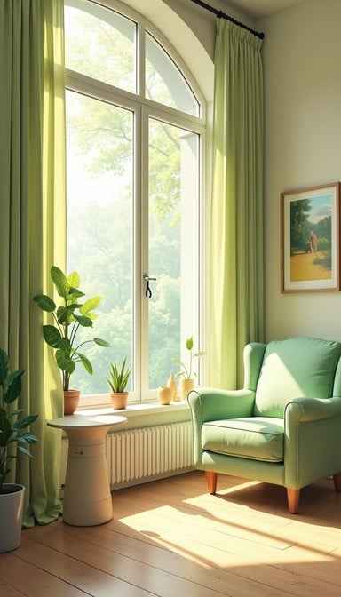 Sunlit Green Corner