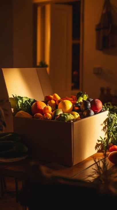 Colorful fruit box Colorful fruit box