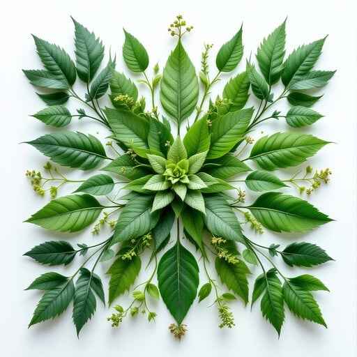 Symmetrical Leaf Mandala