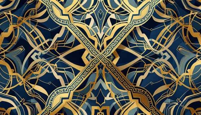 Golden Navy Pattern
