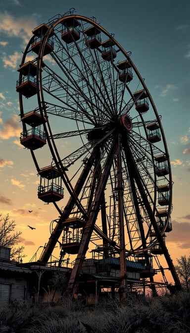 Abandoned Carnival Silhouette Abandoned Carnival Silhouette