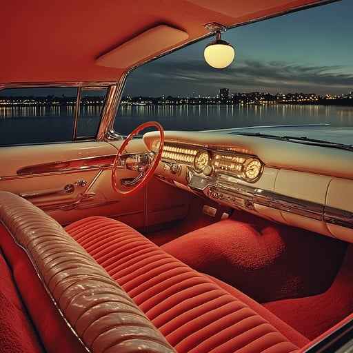 Vintage car interior