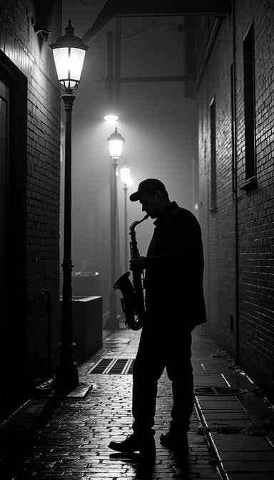 Midnight Jazz Silhouette