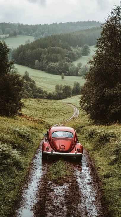 Red car journey Red car journey