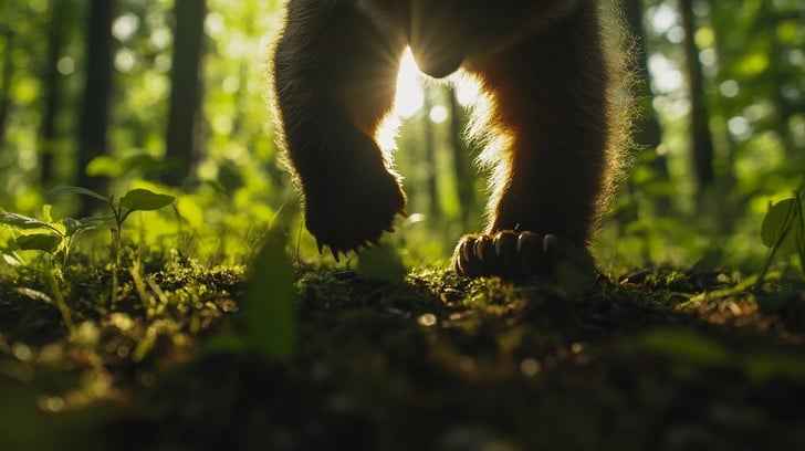 Sunlit forest paws Sunlit forest paws