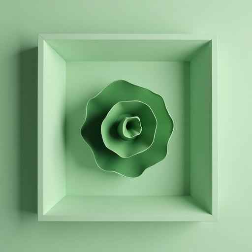 Geometric Green Spiral Geometric Green Spiral