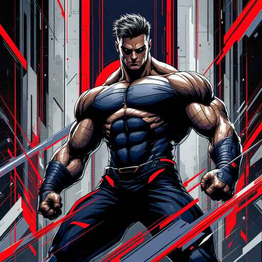 Muscular Anime Fighter