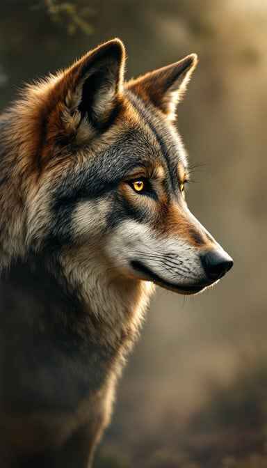 Majestic Wolf Portrait Majestic Wolf Portrait