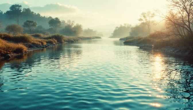 Misty River Dawn