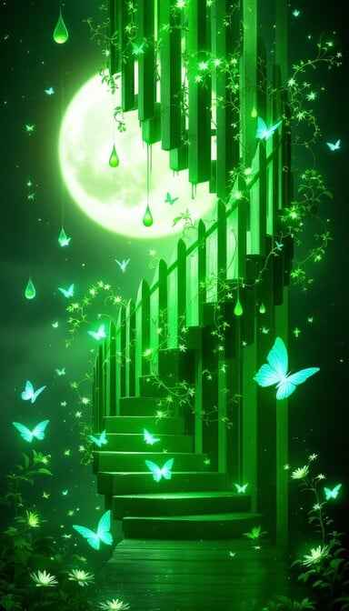 Moonlit Butterfly Stairway