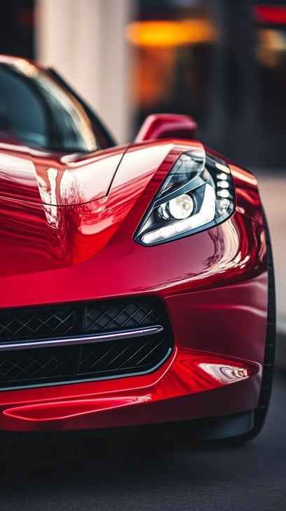 Sleek red car