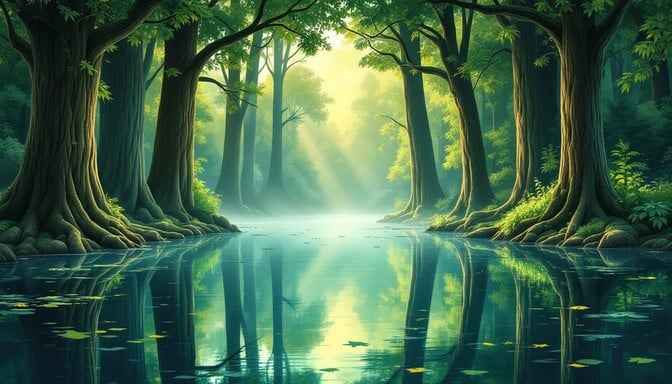Mystical Forest Reflection