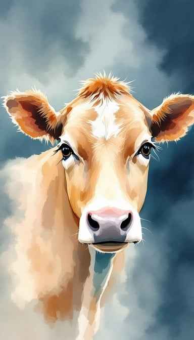 Gentle Bovine Portrait