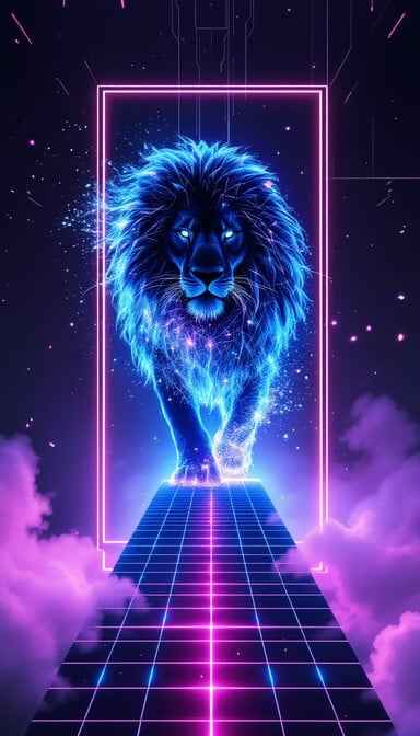 Neon Lion Portal