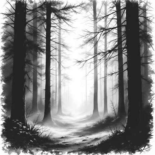 Misty Forest Path