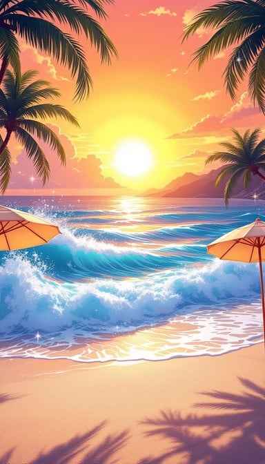 Tropical Paradise Sunset