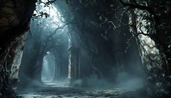 Misty Forest Path