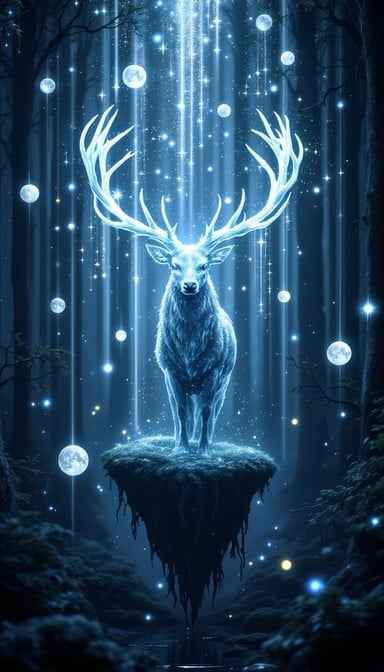 Moonlit Spirit Deer