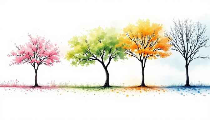 Seasons Through Trees