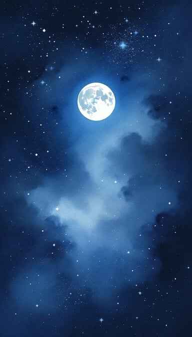 Moonlit Indigo Night