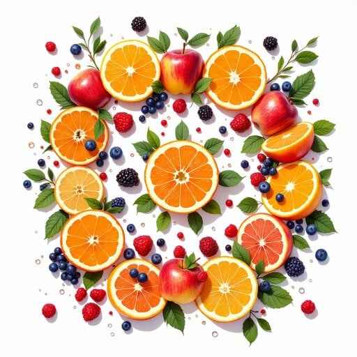 Vibrant Fruit Mandala Vibrant Fruit Mandala