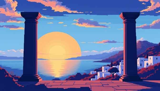 Mediterranean Sunset View Mediterranean Sunset View
